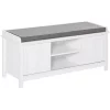 Discount ๐ฅ HOMCOM Entryway ๐ Shoe Bench Storage Ottoman with Adjustable Shelving 6 Compartments and Padded Seat White/Grey โค๏ธ 1 Discount ๐ฅ HOMCOM Entryway ๐ Shoe Bench Storage Ottoman with Adjustable Shelving 6 Compartments and Padded Seat White/Grey โค๏ธ -HOMCOM Sales Store Belk 313