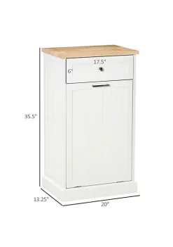 Best Sale ๐คฉ HOMCOM Kitchen Tilt Out Trash Bin Cabinet Free Standing Recycling Cabinet Trash Can Holder With Drawer White Oak ๐ 9 Best Sale ๐คฉ HOMCOM Kitchen Tilt Out Trash Bin Cabinet Free Standing Recycling Cabinet Trash Can Holder With Drawer White Oak ๐ -HOMCOM Sales Store Belk 320