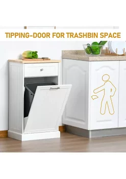 Best Sale ๐คฉ HOMCOM Kitchen Tilt Out Trash Bin Cabinet Free Standing Recycling Cabinet Trash Can Holder With Drawer White Oak ๐ 10 Best Sale ๐คฉ HOMCOM Kitchen Tilt Out Trash Bin Cabinet Free Standing Recycling Cabinet Trash Can Holder With Drawer White Oak ๐ -HOMCOM Sales Store Belk 321