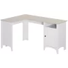 Promo 😉 HOMCOM L Shaped Computer Desk with Open Shelf and Storage Cabinet Corner Writing Desk with Adjustable Shelf Home Office Workstation Natural Wood and White ❤️ 2 Promo 😉 HOMCOM L Shaped Computer Desk with Open Shelf and Storage Cabinet Corner Writing Desk with Adjustable Shelf Home Office Workstation Natural Wood and White ❤️ -HOMCOM Sales Store Belk 330