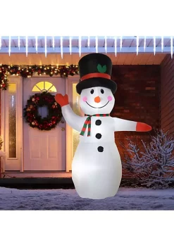 Promo 🎁 HOMCOM 8ft 🎄 Christmas Inflatable Snowman Outdoor Blow Up Yard Decoration with LED Lights Display 🥰 -HOMCOM Sales Store Belk 338