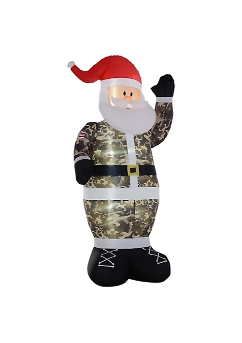 Cheapest ๐งจ HOMCOM 8ft ๐ Christmas Inflatable Santa Claus Wearing Camouflage Outdoor Blow Up Yard Decoration with LED Lights Display โญ 4 Cheapest ๐งจ HOMCOM 8ft ๐ Christmas Inflatable Santa Claus Wearing Camouflage Outdoor Blow Up Yard Decoration with LED Lights Display โญ - Image 2