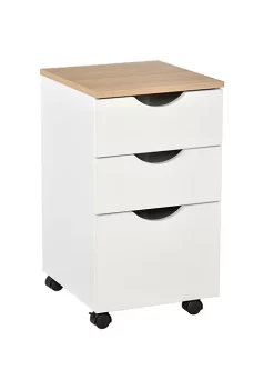 Cheap 🛒 HOMCOM 3 Drawer Mobile File Cabinet Rolling Office Filing Storage Cabinet Printer Stand White 😉