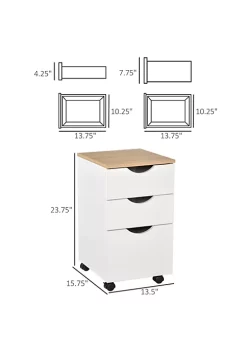 Cheap ๐ HOMCOM 3 Drawer Mobile File Cabinet Rolling Office Filing Storage Cabinet Printer Stand White ๐ 9 Cheap ๐ HOMCOM 3 Drawer Mobile File Cabinet Rolling Office Filing Storage Cabinet Printer Stand White ๐ -HOMCOM Sales Store Belk 352