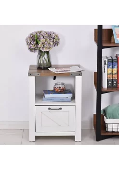 New ๐ HOMCOM Industrial Side Table with 1 Drawer 1 Open Shelf and Big Tabletop for Living Room or Bedroom White โ 9 New ๐ HOMCOM Industrial Side Table with 1 Drawer 1 Open Shelf and Big Tabletop for Living Room or Bedroom White โ -HOMCOM Sales Store Belk 367