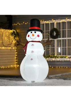 Wholesale 😍 HOMCOM 6ft 🎁 Christmas Inflatable Snowman Outdoor Blow Up Yard Decoration with LED Lights Display 😉 -HOMCOM Sales Store Belk 377