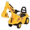 Flash Sale 🌟 HOMCOM NO POWER 3 in 1 Ride On Toy Excavator Digger Scooter Pulling Cart Pretend Play Construction Truck 💯 -HOMCOM Sales Store Belk 385