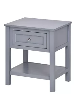 Brand new 🤩 HOMCOM Accent End Table with Grey Tabletop Storage Drawer and Bottom Shelf Grey ⌛