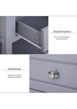 Brand new 🤩 HOMCOM Accent End Table with Grey Tabletop Storage Drawer and Bottom Shelf Grey ⌛ -HOMCOM Sales Store Belk 403