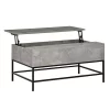 Wholesale 😀 HOMCOM Modern Lift Top Coffee Table with Hidden Storage Compartment and Steel Legs for Living Room Reception Room Grey 😀 -HOMCOM Sales Store Belk 424
