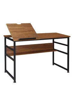 Deals 🛒 HOMCOM Drafting Table Adjustable Drawing Desk Multifunctional Writing Desk with 15 Level Tiltable Tabletop and Storage Shelf for Home Office Walnut 👏 -HOMCOM Sales Store Belk 435