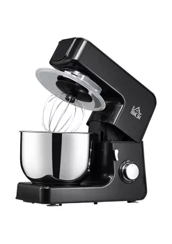 Coupon 🎉 HOMCOM 6 Qt Stand Mixer with 6+1P Speed 600W Tilt Head Kitchen Electric Mixer with Stainless Steel Beater Dough Hook and Whisk for Baking Bread Cakes and Cookies Black 🤩