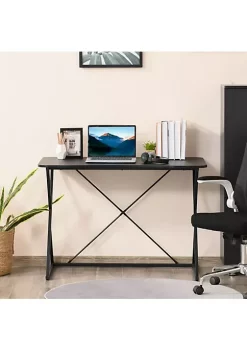 Flash Sale ⭐ HOMCOM 43" Computer Desk Study Student Writing Table with Z and X Bar Frame Support for Living Room or Home Office Black ✔️ -HOMCOM Sales Store Belk 448