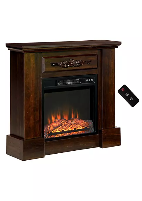 Best deal ❤️ HOMCOM 32" Electric Fireplace with Mantel Freestanding Heater with LED Log Flame Overheat Protection and Remote Control 1400W Brown ❤️ 3 Best deal ❤️ HOMCOM 32" Electric Fireplace with Mantel Freestanding Heater with LED Log Flame Overheat Protection and Remote Control 1400W Brown ❤️