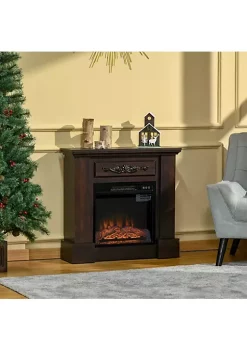 Best deal ❤️ HOMCOM 32" Electric Fireplace with Mantel Freestanding Heater with LED Log Flame Overheat Protection and Remote Control 1400W Brown ❤️ 10 Best deal ❤️ HOMCOM 32" Electric Fireplace with Mantel Freestanding Heater with LED Log Flame Overheat Protection and Remote Control 1400W Brown ❤️ -HOMCOM Sales Store Belk 454