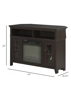 Outlet 😉 HOMCOM 2 IN 1 Electric Fireplace with Wood TV Stand with Media Center Console and LED Log Flame Fits 55'' TV Coffee 😍 -HOMCOM Sales Store Belk 463