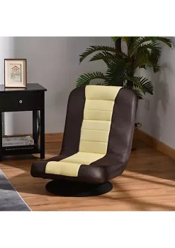 New ⌛ HOMCOM 360 Degree Swivel Game Chair Folding Floor Sofa 5 Position Adjustable Lazy Chair Beige 💯 -HOMCOM Sales Store Belk 481
