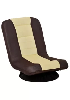 New ⌛ HOMCOM 360 Degree Swivel Game Chair Folding Floor Sofa 5 Position Adjustable Lazy Chair Beige 💯 -HOMCOM Sales Store Belk 484