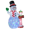 Flash Sale ⌛ HOMCOM 8ft 🎄 Christmas Inflatable Snowman with North Pole Sign Outdoor Blow Up Yard Decoration with LED Lights Display 🔥 -HOMCOM Sales Store Belk 485