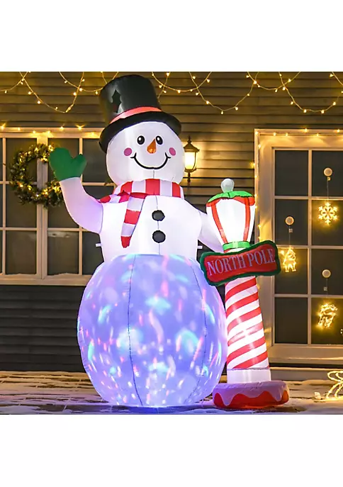 Flash Sale โ HOMCOM 8ft ๐ Christmas Inflatable Snowman with North Pole Sign Outdoor Blow Up Yard Decoration with LED Lights Display ๐ฅ 4 Flash Sale โ HOMCOM 8ft ๐ Christmas Inflatable Snowman with North Pole Sign Outdoor Blow Up Yard Decoration with LED Lights Display ๐ฅ - Image 2
