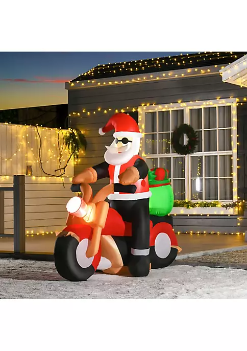 Top 10 ๐ HOMCOM 5ft ๐ Christmas Inflatable Santa Claus Riding A Motorcycle with Toy Bag Outdoor Blow Up Yard Decoration with LED Lights Display ๐ฅฐ 6 Top 10 ๐ HOMCOM 5ft ๐ Christmas Inflatable Santa Claus Riding A Motorcycle with Toy Bag Outdoor Blow Up Yard Decoration with LED Lights Display ๐ฅฐ - Image 4