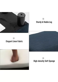 Cheap 🤩 HOMCOM 16” Cube Modern Linen Fabric Pouf Footrest Ottoman Dark Blue 🤩 9 Cheap 🤩 HOMCOM 16” Cube Modern Linen Fabric Pouf Footrest Ottoman Dark Blue 🤩 -HOMCOM Sales Store Belk 507