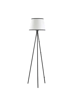 Deals โค๏ธ HOMCOM Modern Tripod Floor Lamp Free Standing Land Lamp w/ Steel Frame Footswitch Fabric Lampshade and E26 Base for Living Room Bedroom Office Black ๐