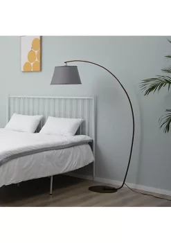 Best reviews of ⭐ HOMCOM Arched Floor Lamp Modern Standing Lamp with Foot Switch & Metal Base Corner Reading Lamps Tall Pole Light for Office Bedroom Living Room Grey 🌟 -HOMCOM Sales Store Belk 523