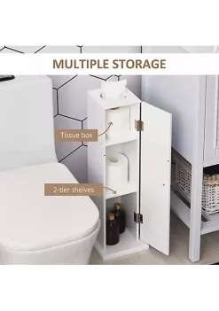 New 🔔 HOMCOM Toilet Paper Cabinet Small Bathroom Corner Floor Cabinet with Doors and Shelves Thin Storage Bathroom Organizer for Paper Shampoo White 👍 10 New 🔔 HOMCOM Toilet Paper Cabinet Small Bathroom Corner Floor Cabinet with Doors and Shelves Thin Storage Bathroom Organizer for Paper Shampoo White 👍 -HOMCOM Sales Store Belk 546