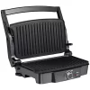 Outlet ✨ HOMCOM Panini Press Grill Stainless Steel Countertop Sandwich Maker with Non Stick Double Plates Locking Lids and Drip Tray Silver / Black 🎉