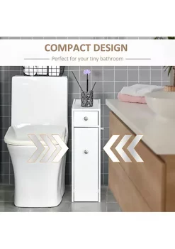 Coupon ๐คฉ HOMCOM Bathroom Floor Organizer Free Standing Space Saving Narrow Storage Cabinet Bath Toilet Paper Holder with Drawers White ๐ 7 Coupon ๐คฉ HOMCOM Bathroom Floor Organizer Free Standing Space Saving Narrow Storage Cabinet Bath Toilet Paper Holder with Drawers White ๐ -HOMCOM Sales Store Belk 564