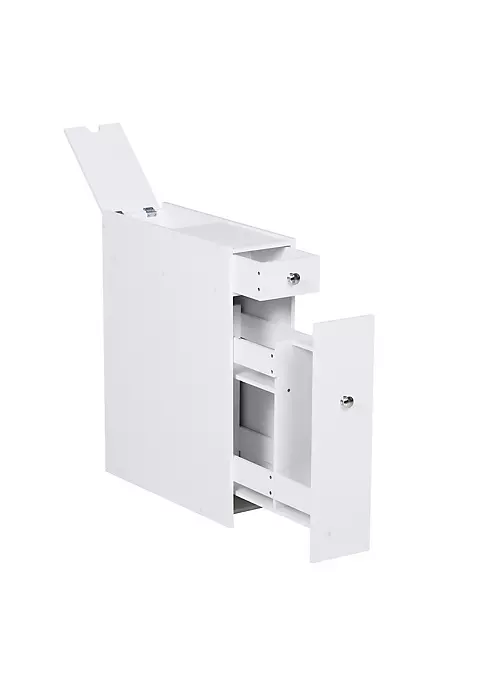 Coupon ๐คฉ HOMCOM Bathroom Floor Organizer Free Standing Space Saving Narrow Storage Cabinet Bath Toilet Paper Holder with Drawers White ๐ 5 Coupon ๐คฉ HOMCOM Bathroom Floor Organizer Free Standing Space Saving Narrow Storage Cabinet Bath Toilet Paper Holder with Drawers White ๐ - Image 5