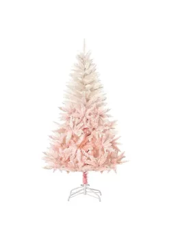 Best deal 💯 HOMCOM 7ft Unlit Spruce Artificial 🎁 Christmas Tree with Realistic Branches and 1000 Tips Pink 👏 -HOMCOM Sales Store Belk 571