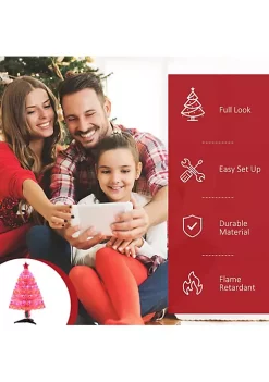 Cheapest ✨ HOMCOM 3ft Tall Pre Lit Douglas Fir Artificial ❄ Christmas Tree with Realistic Branches 90 Multi Color LED Lights Fiber Optics and 90 Tips Pink ✨ 10 Cheapest ✨ HOMCOM 3ft Tall Pre Lit Douglas Fir Artificial ❄ Christmas Tree with Realistic Branches 90 Multi Color LED Lights Fiber Optics and 90 Tips Pink ✨ -HOMCOM Sales Store Belk 600