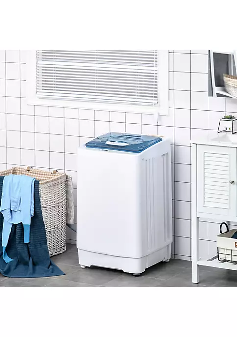 Wholesale 🛒 HOMCOM 2 In 1 Washing Machine and Spin Dryer Automatic Portable Washer with Wheels 10 Lb. Capacity and 8 Programs for Apartment Dorm or RVs White 👏 5 Wholesale 🛒 HOMCOM 2 In 1 Washing Machine and Spin Dryer Automatic Portable Washer with Wheels 10 Lb. Capacity and 8 Programs for Apartment Dorm or RVs White 👏 - Image 3