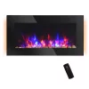 Deals 🌟 HOMCOM 36" 1500W Electric Wall Mounted Fireplace with Flame Effect 7 Color Background Light and Side Light Black 👏 -HOMCOM Sales Store Belk 607