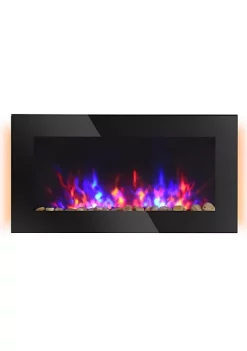 Deals π HOMCOM 36" 1500W Electric Wall Mounted Fireplace with Flame Effect 7 Color Background Light and Side Light Black π 9 Deals π HOMCOM 36" 1500W Electric Wall Mounted Fireplace with Flame Effect 7 Color Background Light and Side Light Black π -HOMCOM Sales Store Belk 609