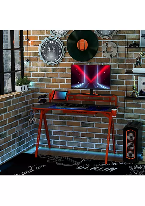 Top 10 ๐ฏ HOMCOM 53" Gaming Desk Gamer Workstation with Monitor Shelf Gamepad Rack Cup Holder Headphone Hook and Cable Basket Red ๐ 4 Top 10 ๐ฏ HOMCOM 53" Gaming Desk Gamer Workstation with Monitor Shelf Gamepad Rack Cup Holder Headphone Hook and Cable Basket Red ๐ - Image 2