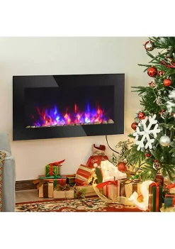Deals π HOMCOM 36" 1500W Electric Wall Mounted Fireplace with Flame Effect 7 Color Background Light and Side Light Black π 10 Deals π HOMCOM 36" 1500W Electric Wall Mounted Fireplace with Flame Effect 7 Color Background Light and Side Light Black π -HOMCOM Sales Store Belk 610