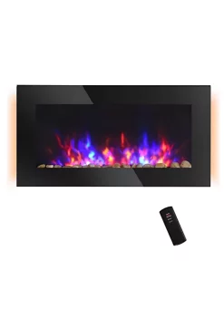 Deals π HOMCOM 36" 1500W Electric Wall Mounted Fireplace with Flame Effect 7 Color Background Light and Side Light Black π 11 Deals π HOMCOM 36" 1500W Electric Wall Mounted Fireplace with Flame Effect 7 Color Background Light and Side Light Black π -HOMCOM Sales Store Belk 611