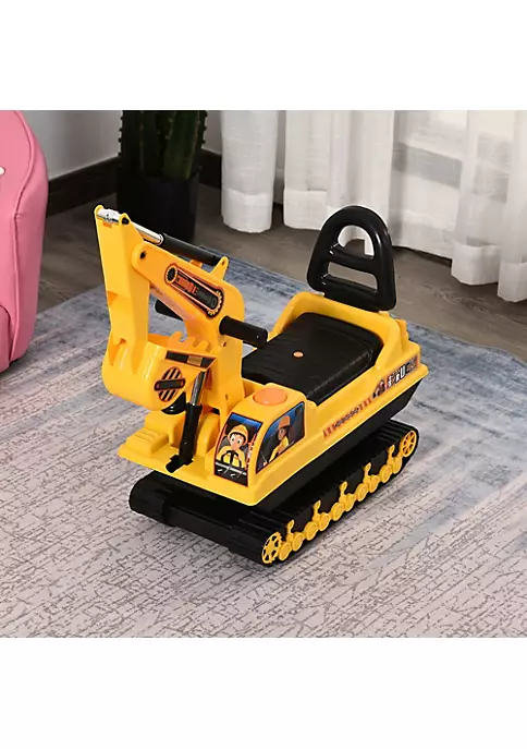 Discount ❤️ HOMCOM NO POWER Ride On Excavator Toy Tractors Digger Movable Scooter Walker Pretend Play Toddler Construction Truck Basket Storage For Boys 👧 Girls 3 Years Old Yellow Black 🛒 4 Discount ❤️ HOMCOM NO POWER Ride On Excavator Toy Tractors Digger Movable Scooter Walker Pretend Play Toddler Construction Truck Basket Storage For Boys 👧 Girls 3 Years Old Yellow Black 🛒 - Image 2