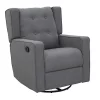 Wholesale 🤩 HOMCOM Wingback Recliner Chair Manual Rocking Sofa 360 degree Swivel Glider with Button Tufted Padded Seat Single Home Theater Seating for Living Room Bedroom Grey 💯 -HOMCOM Sales Store Belk 627