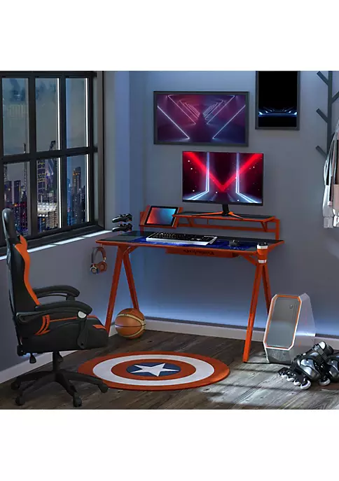 Top 10 ๐ฏ HOMCOM 53" Gaming Desk Gamer Workstation with Monitor Shelf Gamepad Rack Cup Holder Headphone Hook and Cable Basket Red ๐ 6 Top 10 ๐ฏ HOMCOM 53" Gaming Desk Gamer Workstation with Monitor Shelf Gamepad Rack Cup Holder Headphone Hook and Cable Basket Red ๐ - Image 4