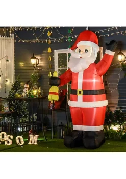 Best reviews of ✔️ HOMCOM 8ft 🎅 Christmas Inflatable Santa Claus Ringing Bell Outdoor Blow Up Yard Decoration with LED Lights Display ❤️ -HOMCOM Sales Store Belk 635