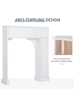 Cheapest 😍 HOMCOM Freestanding Over the Toilet Bathroom Cabinet with Adjustable Shelves Toilet Rack Space Saver Wooden Bathroom Storage Organizer 🥰 -HOMCOM Sales Store Belk 644