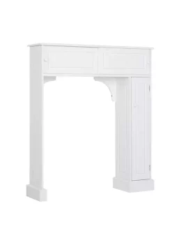 Cheapest 😍 HOMCOM Freestanding Over the Toilet Bathroom Cabinet with Adjustable Shelves Toilet Rack Space Saver Wooden Bathroom Storage Organizer 🥰 -HOMCOM Sales Store Belk 646