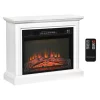 Best deal 🌟 HOMCOM 31" Electric Fireplace with Dimmable Flame Effect and Mantel Freestanding Space Heater with Log Hearth and Remote Control 1400W White 🎁