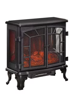 Brand new 💯 HOMCOM 25" Electric Fireplace Wood Stove Freestanding Fireplace Heater with Realistic Flames Adjustable Brightness Timer and Remote Control 750W/1500W Black 🎉 -HOMCOM Sales Store Belk 664