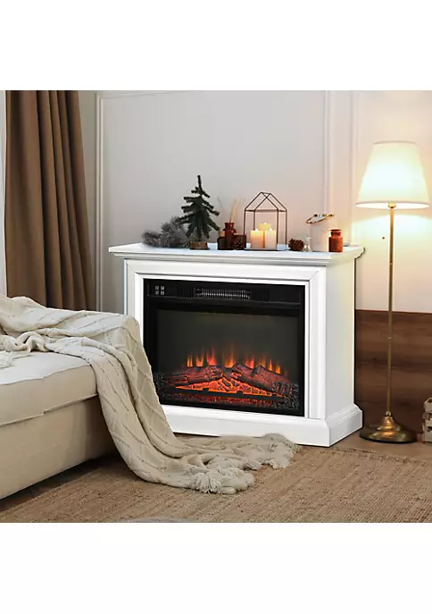 Best deal ๐ HOMCOM 31" Electric Fireplace with Dimmable Flame Effect and Mantel Freestanding Space Heater with Log Hearth and Remote Control 1400W White ๐ 5 Best deal ๐ HOMCOM 31" Electric Fireplace with Dimmable Flame Effect and Mantel Freestanding Space Heater with Log Hearth and Remote Control 1400W White ๐ - Image 3