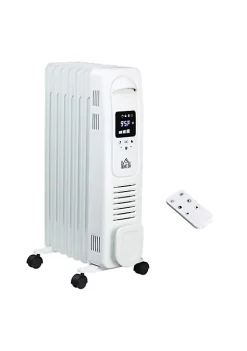 Best Pirce 😍 HOMCOM 1500W Digital Oil Filled Radiator Heater with 3 Heat Settings Portable Electric Space Heater with LED Display Timer Safety Cut Off and Remote Control White 👏 11 Best Pirce 😍 HOMCOM 1500W Digital Oil Filled Radiator Heater with 3 Heat Settings Portable Electric Space Heater with LED Display Timer Safety Cut Off and Remote Control White 👏 -HOMCOM Sales Store Belk 674